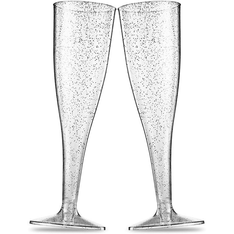 Plastic disposable deals champagne flutes